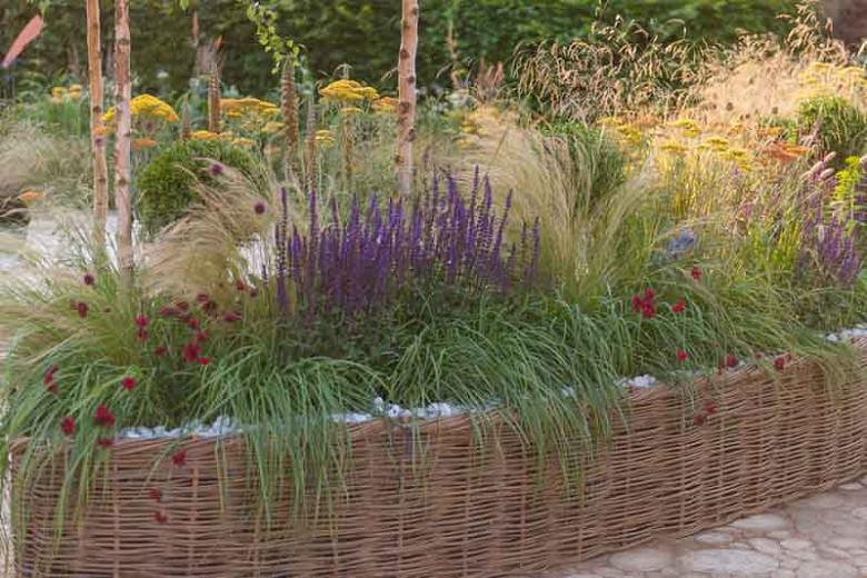 A Lovely Raised Bed Idea With Grasses, Raised Garden Borders