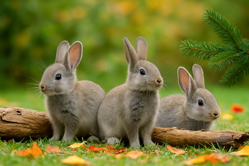 Rabbit, Rabbits, Fall Garden