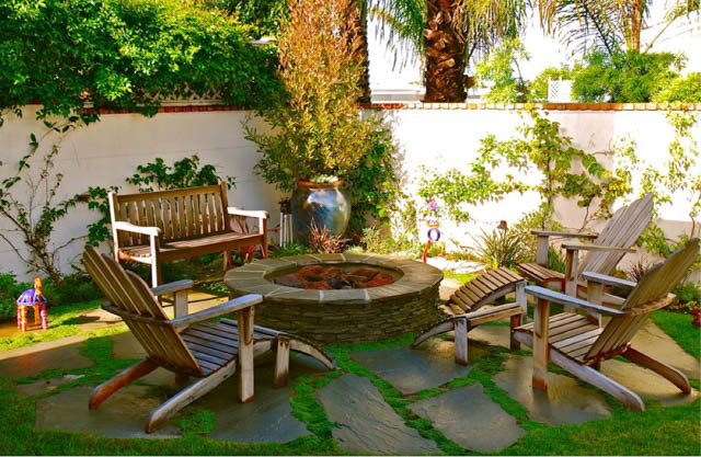 Garden Ideas, Landscape Ideas, Small Garden, Small Backyard, Firepit, Wendy Resin Interiors