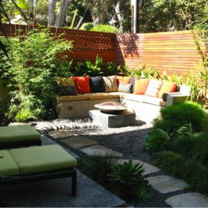 Garden ideas, Landscaping ideas, Contemporary Garden, Small garden, Urban Backyard, Debora Carl Landscape, fire pit,