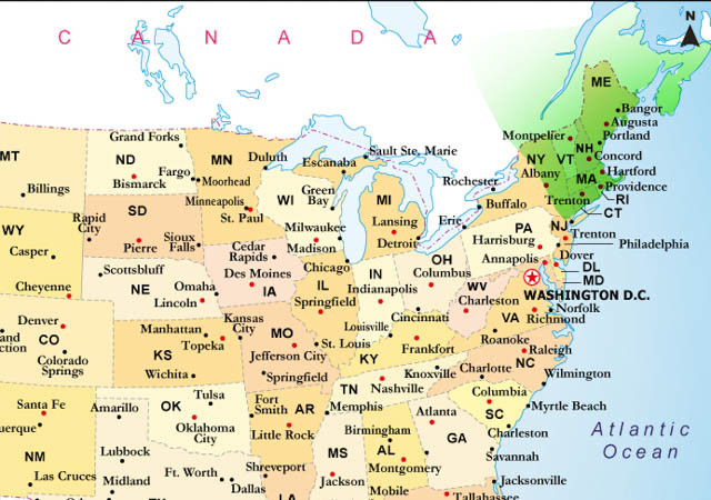 New England, New England map, Map of New England, Map New England, New England states, New England weather, New England garden, New England Climate, New England Region, hardiness zones, plant hardiness zones, usda hardiness zones