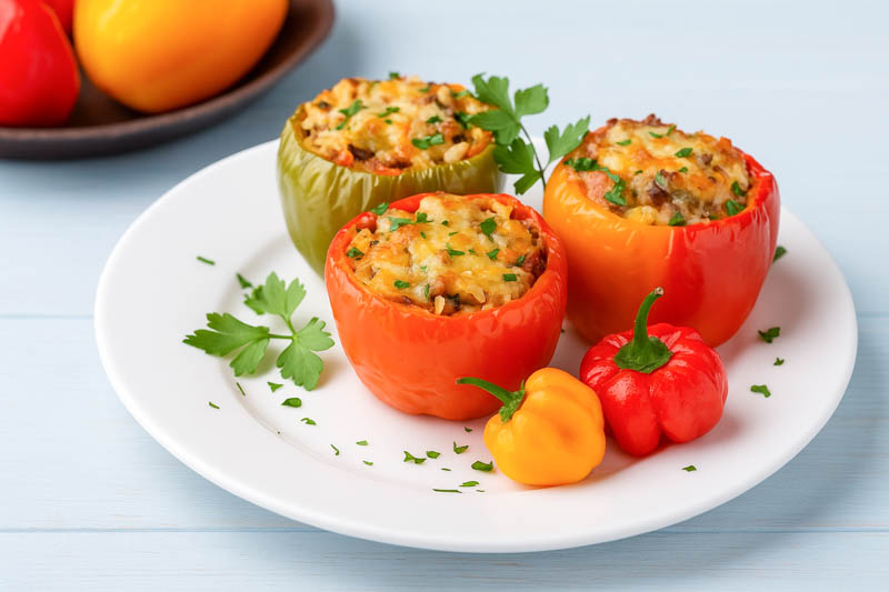 Bell Pepper, Capsicum, Capsicum annuum, Capsicum annuum var. annuum, Green Pepper, Red Pepper, Sweet Bell Pepper, Sweet Pepper, Yellow Pepper