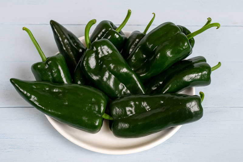 Poblano, Poblano Pepper, Ancho Pepper (when dried), Ancho (when dried), Chile Poblano, Capsicum annuum Poblano