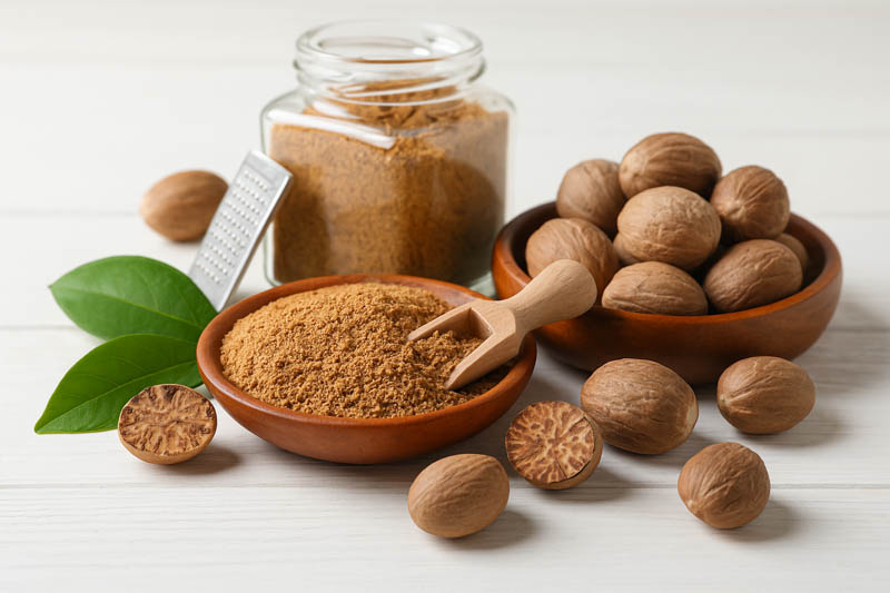 Nutmeg, Ground Nutmeg, Whole Nutmeg, Nutmeg Tree, Myristica fragrans