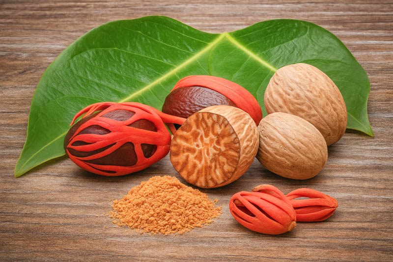 Nutmeg, Ground Nutmeg, Whole Nutmeg, Nutmeg Tree, Myristica fragrans