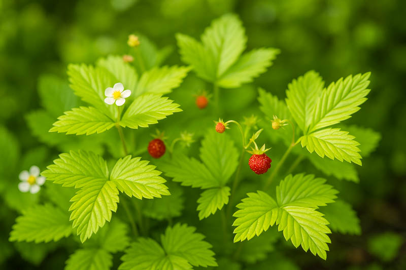 WILD STRAWBERRY 超美品 Fragaria vesca 'Golden Alexandria' (Wild Strawberry)
