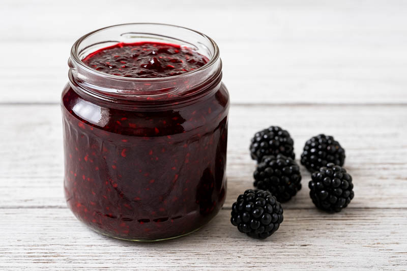 Black raspberry jam, Rubus occidentalis