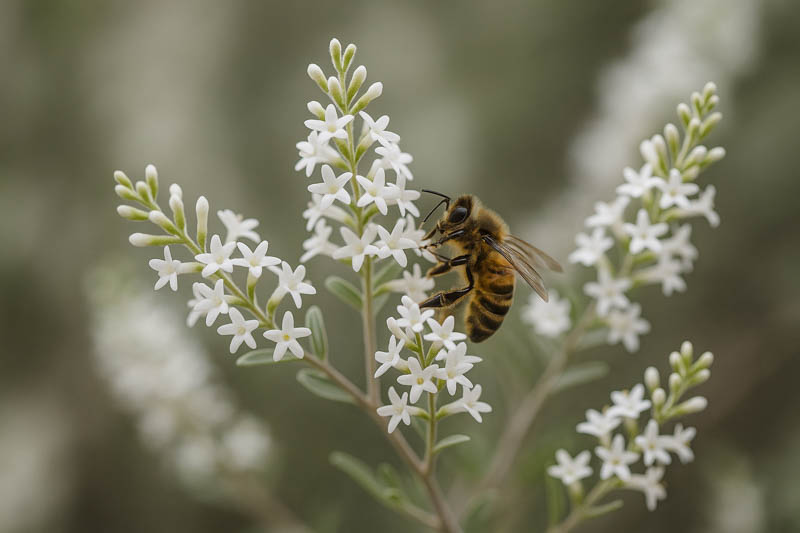 Aloysia gratissima whitebrush shrub with fragrant white flowers