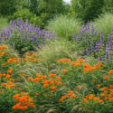 ative garden, prairie garden, milkweed, asclepias, hyssop, agastache, stipa, switchgrass