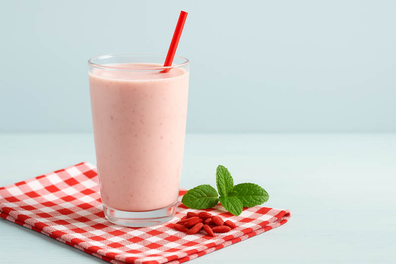 Goji Berry smoothie, Wolfberry, Chinese Wolfberry, Matrimony Vine, Lycium barbarum