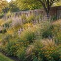 Texas Meadow Glow Border With Coreopsis, Lemon Beebalm, and Native Grasses