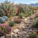 Desert Dry Creek Border with Agave & Texas Sage