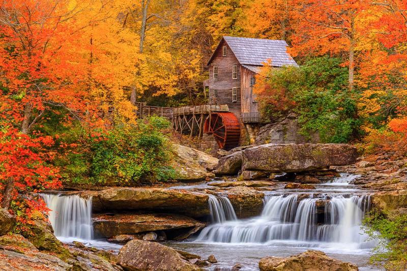 Babcock State Park, West Virginia, USA in fall