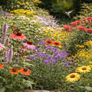 Pollinator garden in full bloom
