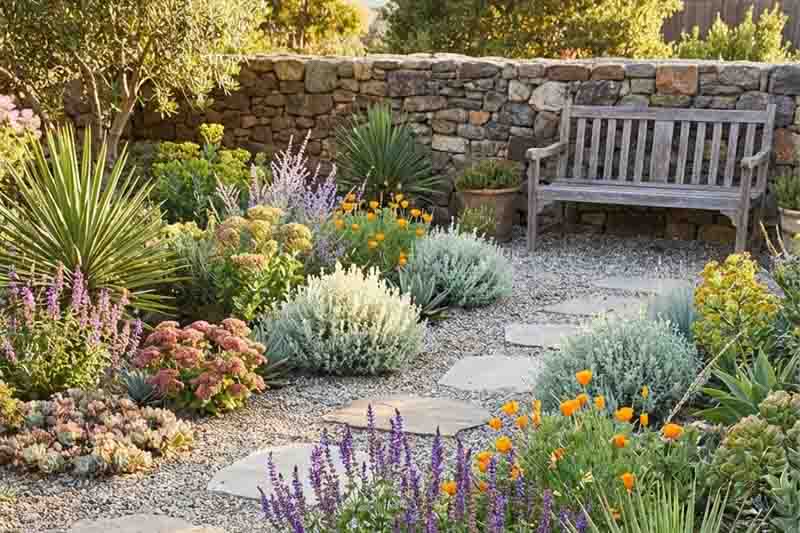 Drought tolerant Mediterranean Garden and Plants