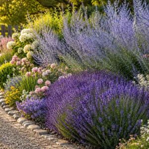 Lavender and Russian sage both thrive in sunny, dry gardens, but they shine in different ways.