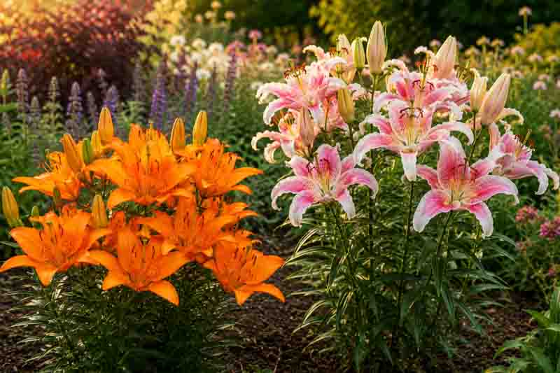 siatic and Oriental Lilies in Bloom