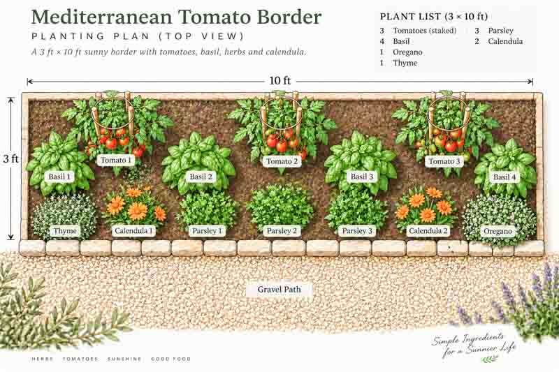 Mediterranean Tomato Garden Plan
